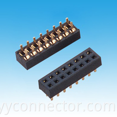 1.27mm H2.0/4.3/4.6mm Dual Row S/T Female Header Connector